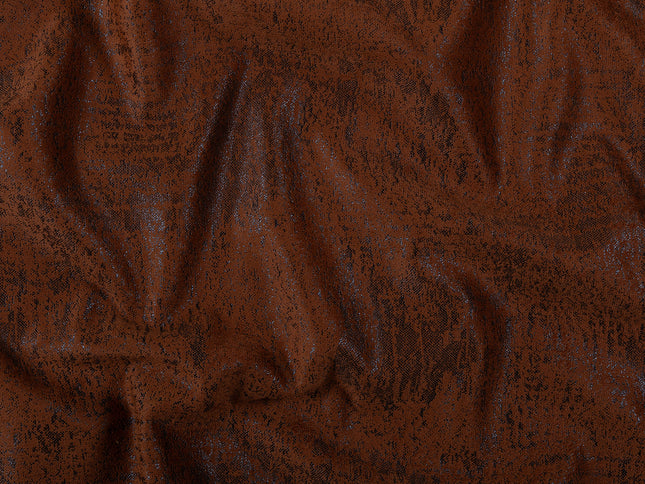 Rust Brown Colour Textured Suede Sofa, Chair and Curtain Fabric