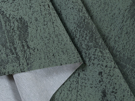 Olive Green Colour Textured Suede Sofa, Chair and Curtain Fabric