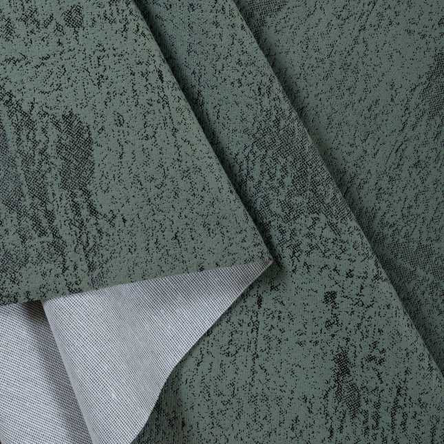 Olive Green Colour Textured Suede Sofa, Chair and Curtain Fabric