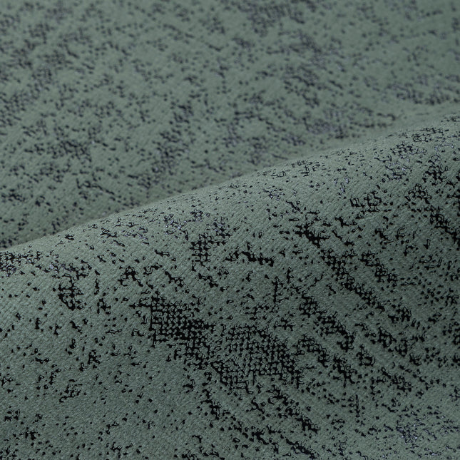 Olive Green Colour Textured Suede Sofa, Chair and Curtain Fabric