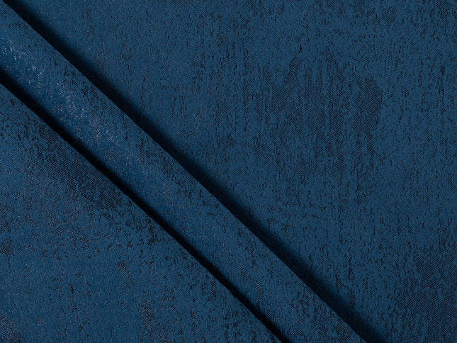 Oxford Blue Colour Textured Suede Sofa, Chair and Curtain Fabric