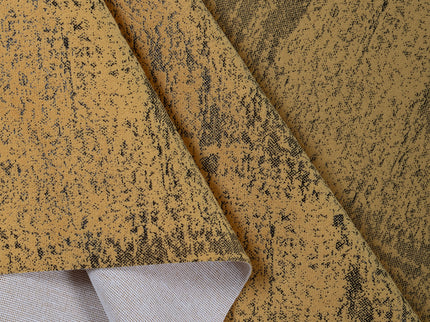 Mustard Yellow Colour Textured Suede Sofa, Chair and Curtain Fabric