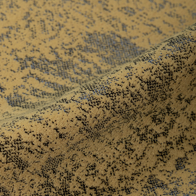 Mustard Yellow Colour Textured Suede Sofa, Chair and Curtain Fabric