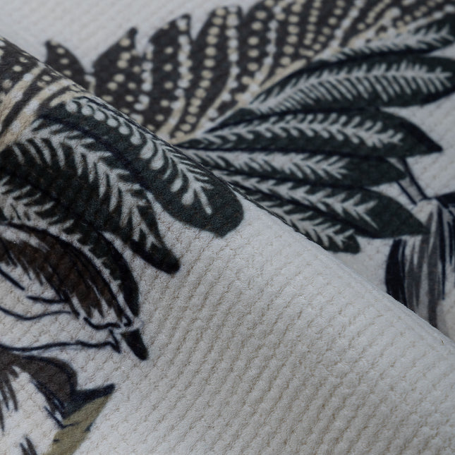 Olive Green and Warm Beige Colour Floral and Leaves Pattern readymade cushion cover