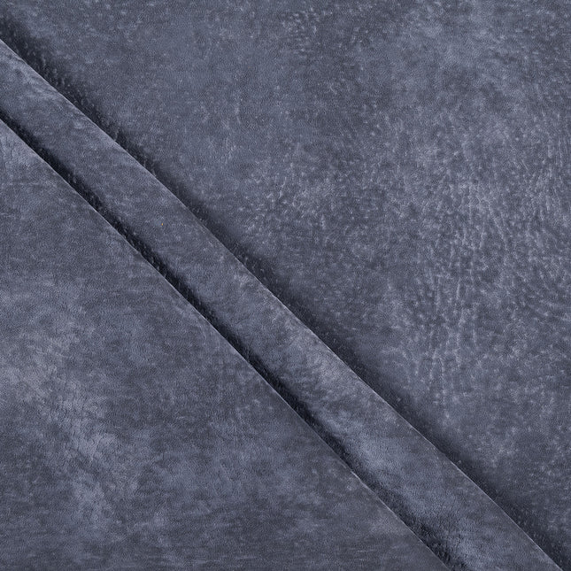 Charcoal Black Colour Textured Velvet Flock Readymade Curtain