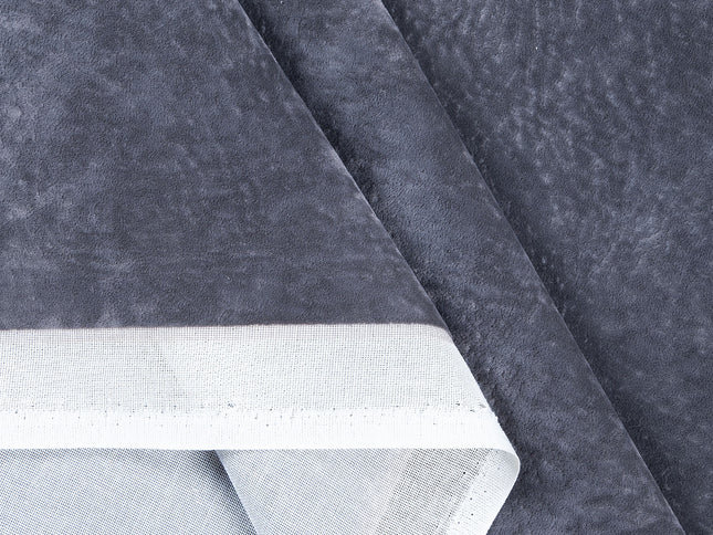 Charcoal Black Colour Textued Velvet Flock Easy Clean Sofa, Chair and Curtain Fabric