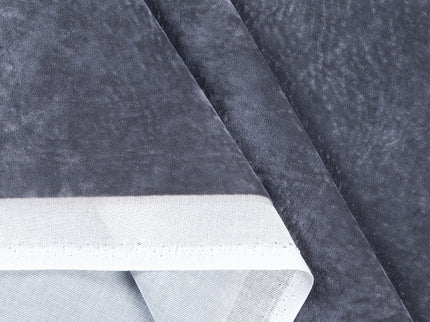 Charcoal Black Colour Textured Velvet Flock Readymade Curtain