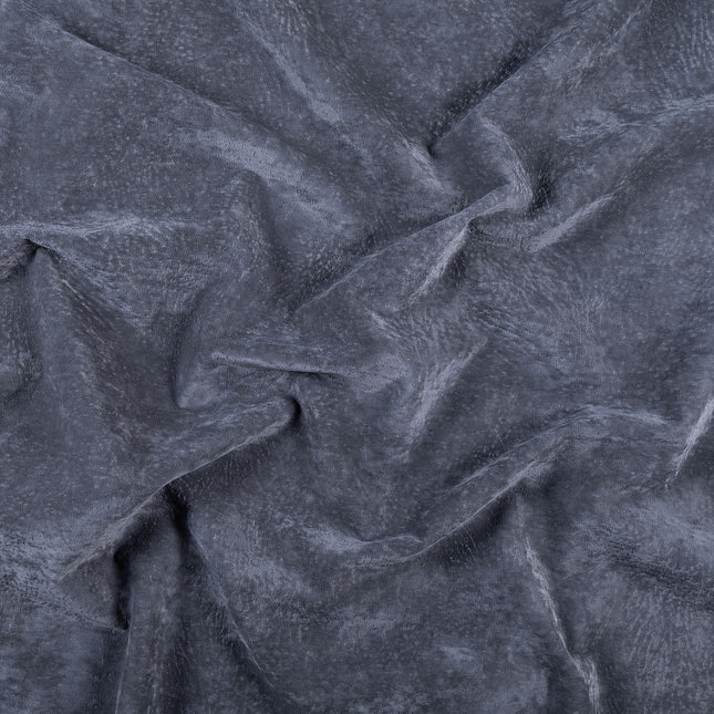 Charcoal Black Colour Textued Velvet Flock Easy Clean Sofa, Chair and Curtain Fabric
