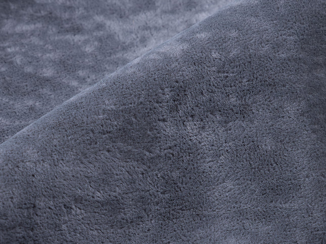 Charcoal Black Colour Textued Velvet Flock Easy Clean Sofa, Chair and Curtain Fabric