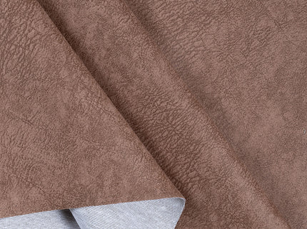 Caramel Brown Colour Textured Suede Sofa and Chair Fabric