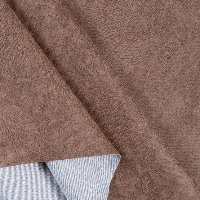 Caramel Brown Colour Textured Suede Sofa and Chair Fabric