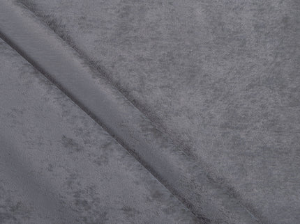 Dark Grey Colour Plain Velvet Flock Easy Clean Sofa, Chair and Curtain Fabric