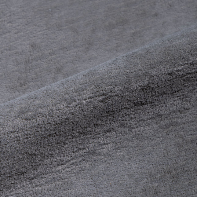 Dark Grey Colour Plain Velvet Flock Easy Clean Sofa, Chair and Curtain Fabric