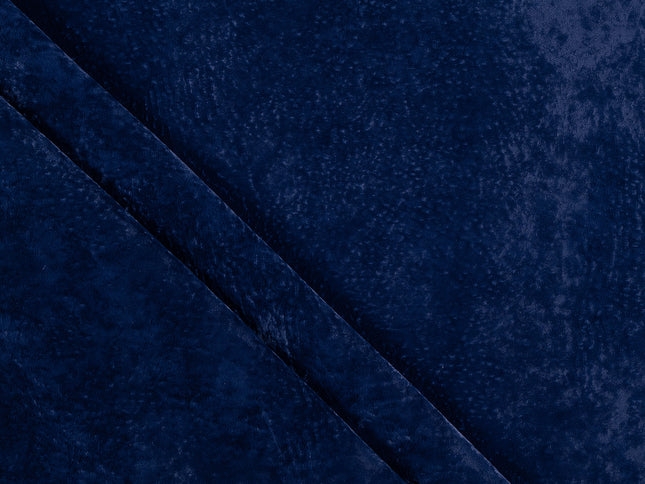 Royal Navy Blue Colour Textued Velvet Flock Easy Clean Sofa, Chair and Curtain Fabric