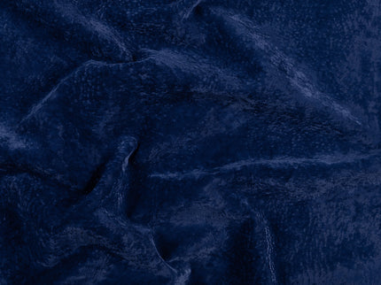 Royal Navy Blue Colour Textued Velvet Flock Easy Clean Sofa, Chair and Curtain Fabric