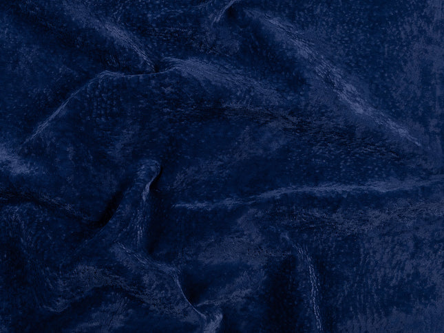 Royal Navy Blue Colour Textued Velvet Flock Easy Clean Sofa, Chair and Curtain Fabric