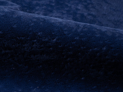 Royal Navy Blue Colour Textued Velvet Flock Easy Clean Sofa, Chair and Curtain Fabric