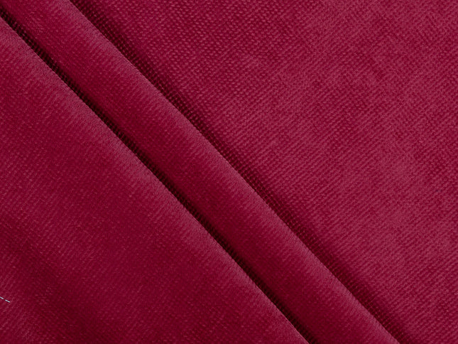 Wine Colour Textured Velvet Flock Easy Clean Sofa, Chair and Curtain Fabric