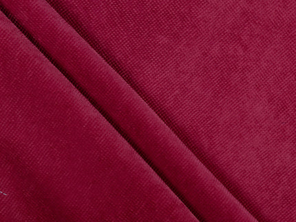 Wine Colour Textured Velvet Flock Readymade Curtain