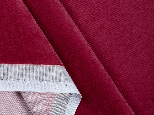 Wine Colour Textured Velvet Flock Easy Clean Sofa, Chair and Curtain Fabric