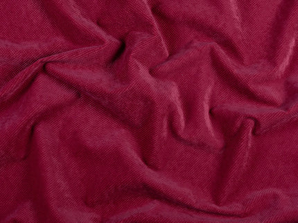 Wine Colour Textured Velvet Flock Easy Clean Sofa, Chair and Curtain Fabric