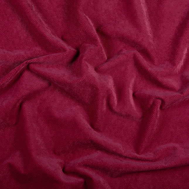 Wine Colour Textured Velvet Flock Easy Clean Sofa, Chair and Curtain Fabric