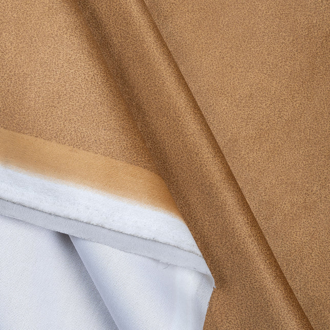 Tawny Brown Colour Textured Suede Sofa and Chair Fabric