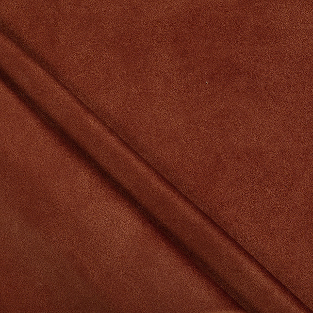 Rust Colour Textured Suede Sofa and Chair Fabric
