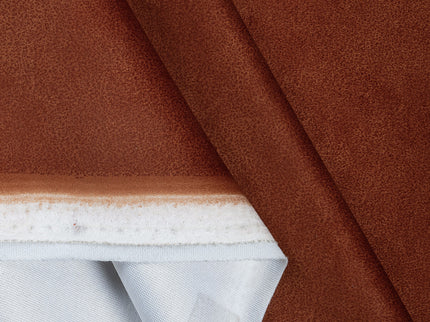 Rust Colour Textured Suede Sofa and Chair Fabric