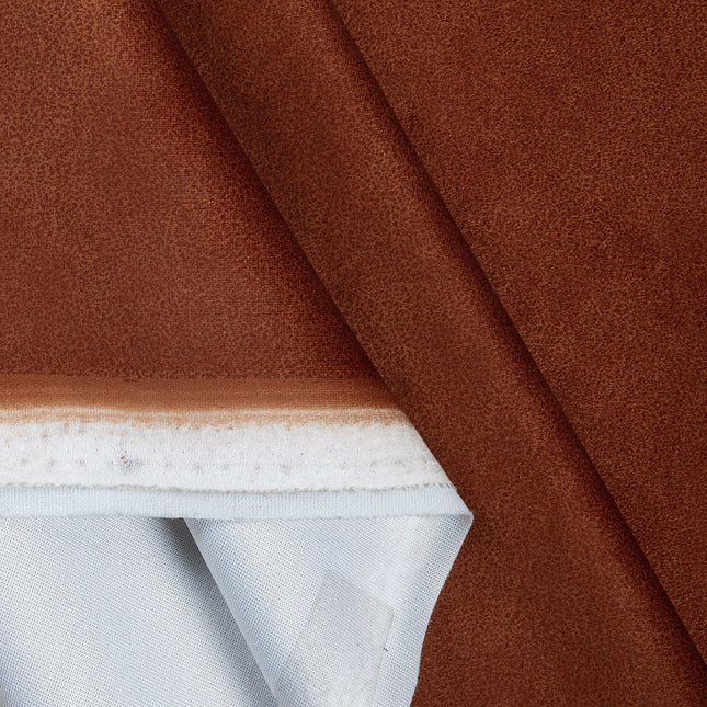 Rust Colour Textured Suede Sofa and Chair Fabric
