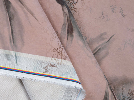Multi Colour Leaves Pattern Velvet Readymade Curtain