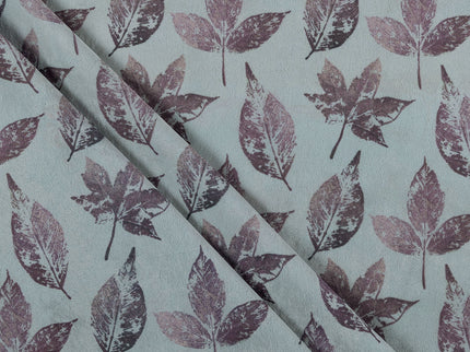 Dusty mauve and Brown Colour Leaves Pattern readymade cushion cover