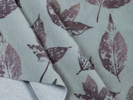 Dusty mauve and Brown Colour Leaves Pattern readymade cushion cover