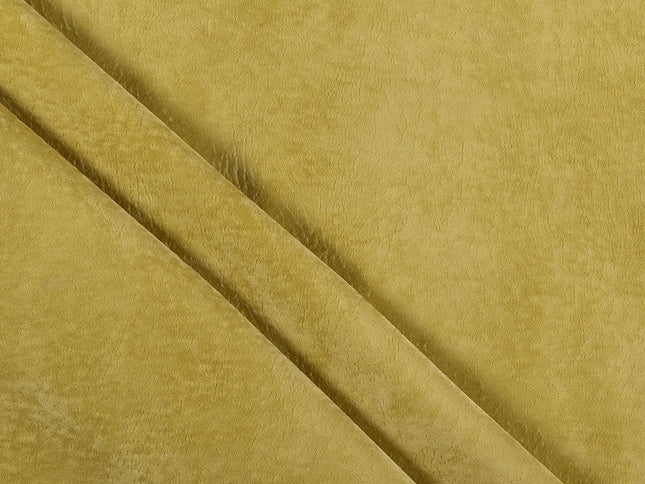 Dark Yellow Colour Textued Velvet Flock Easy Clean Sofa, Chair and Curtain Fabric