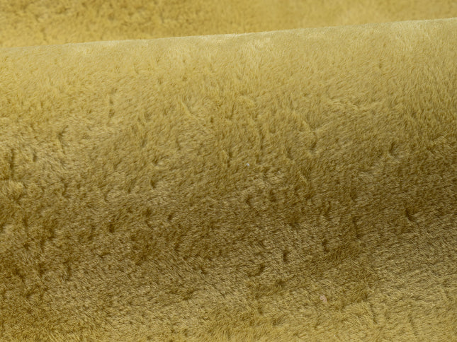 Dark Yellow Colour Textued Velvet Flock Easy Clean Sofa, Chair and Curtain Fabric