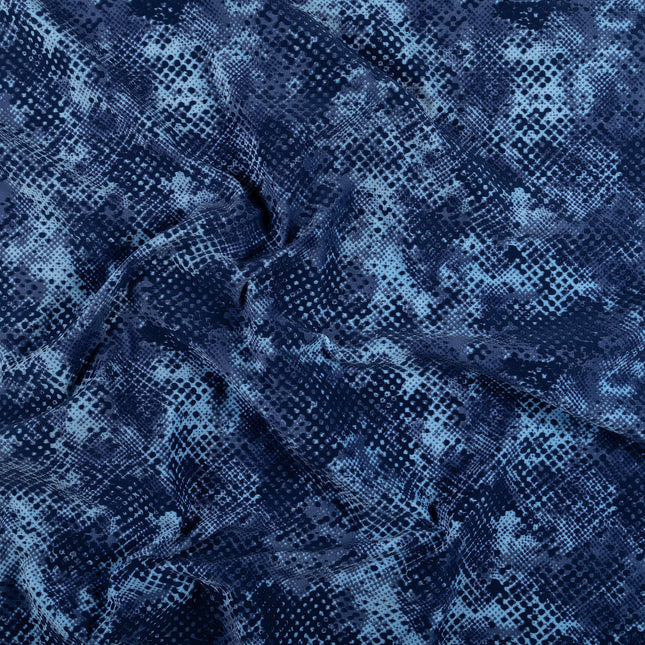 Dark Navy Blue and Sky blue Colour Textured Velvet Flock Easy Clean Sofa, Chair and Curtain Fabric