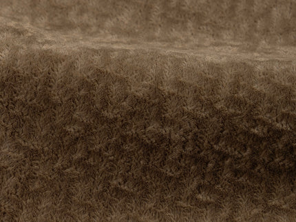 Dark Brown Colour Textured Velvet Flock Easy Clean Sofa, Chair and Curtain Fabric