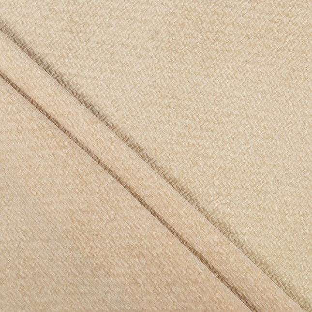 Medium Cream colour textured Velvet Flock Readymade Curtain