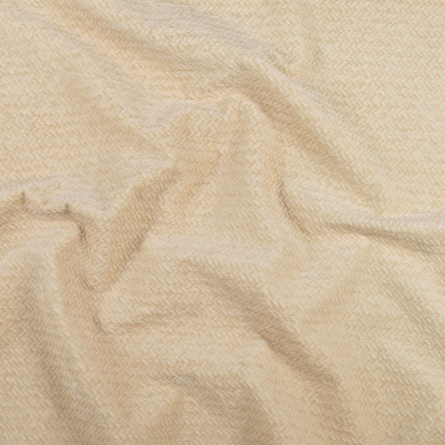 Medium Cream colour textured Velvet Flock Easy Clean Sofa, Chair and Curtain Fabric