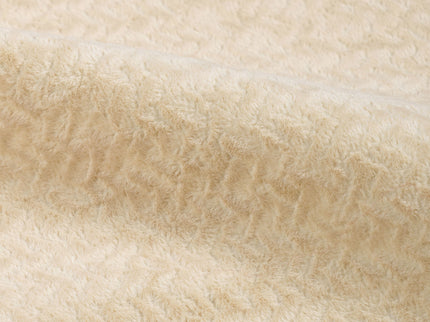 Medium Cream colour textured Velvet Flock Easy Clean Sofa, Chair and Curtain Fabric