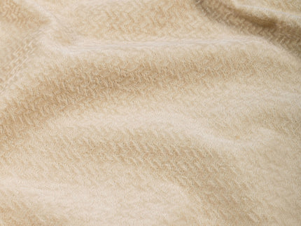Medium Cream colour textured Velvet Flock Easy Clean Sofa, Chair and Curtain Fabric