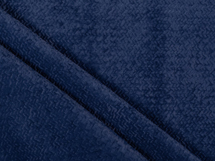 Dark Blue Colour Textured Velvet Flock Readymade cushion cover