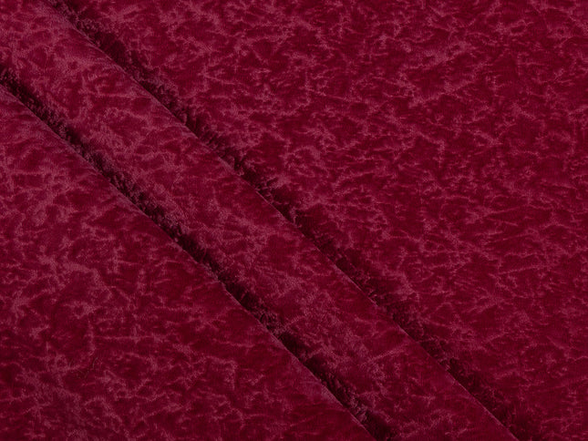 Wine Colour Textured Velvet Flock Easy Clean Sofa, Chair and Curtain Fabric