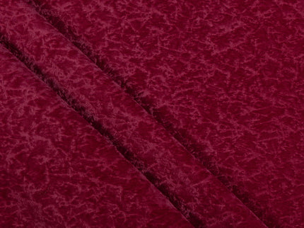 Wine Colour Textured Velvet Flock Readymade Curtain