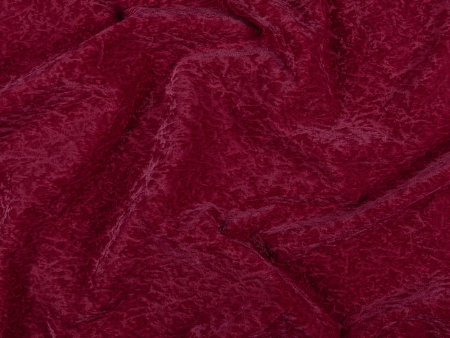 Wine Colour Textured Velvet Flock Easy Clean Sofa, Chair and Curtain Fabric