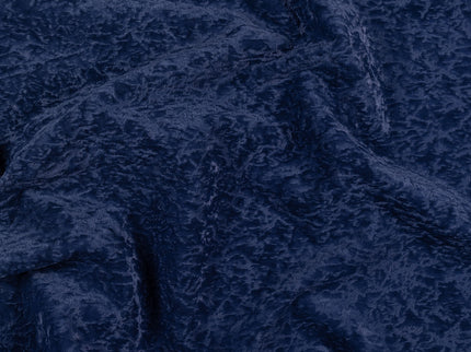 Dark Blue Colour Textured Velvet Flock Easy Clean Sofa, Chair and Curtain Fabric