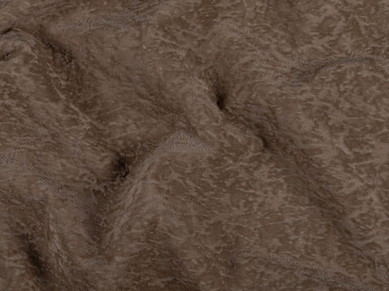 Pastel Brown Colour Textured Velvet Flock Easy Clean Sofa, Chair and Curtain Fabric