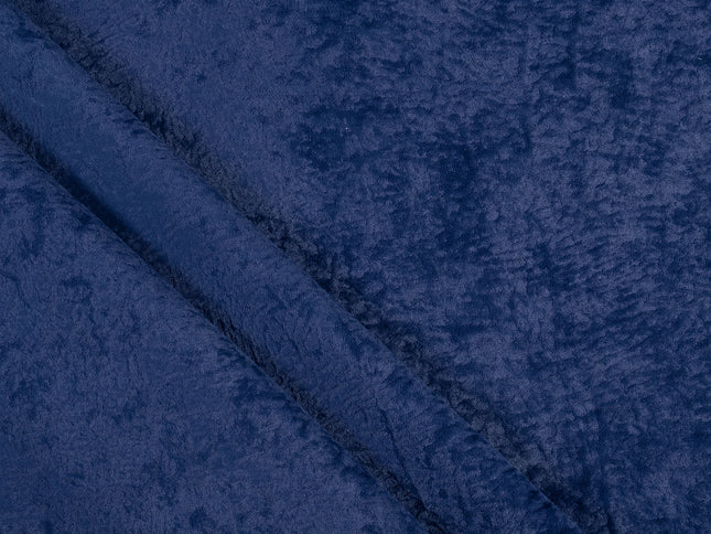 Dark Blue Colour Textured Velvet Flock Easy Clean Sofa, Chair and Curtain Fabric