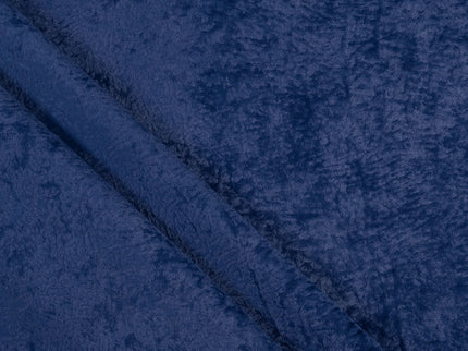 Dark Blue Colour Textured Velvet Flock Readymade Curtain