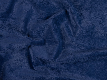 Dark Blue Colour Textured Velvet Flock Easy Clean Sofa, Chair and Curtain Fabric